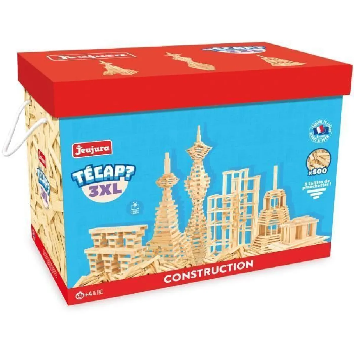 JEUJURA TECAP ? 3XL - 8324 - 500 planchettes en bois - jeu de construction