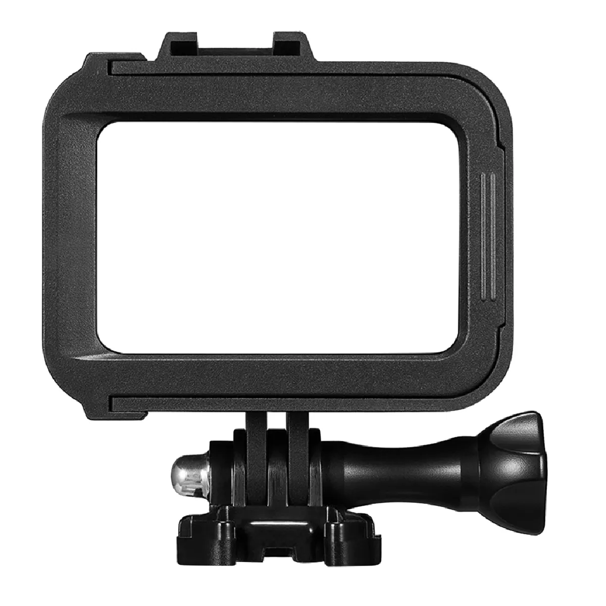 Boîtier de cadre de caméra bordure coque de protection accessoires pour Go Pro Hero8 noir avec prise mobile à traction rapide et vis (noir)