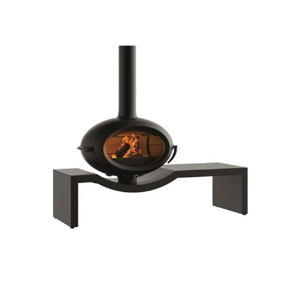 Poêle à bois fonte 7kw anthracite - P648124 - INVICTA