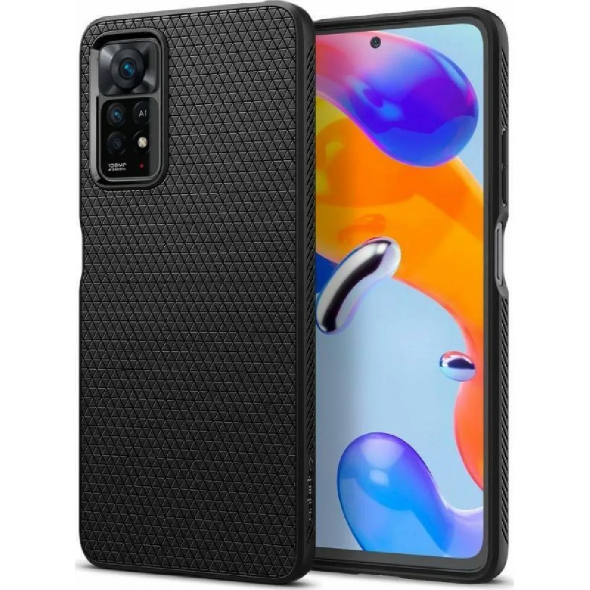 Spigen Liquid Air Coque Compatible avec Xiaomi Redmi Note 11 Pro et Xiaomi Redmi Note 11 Pro 5G - Noir Mat