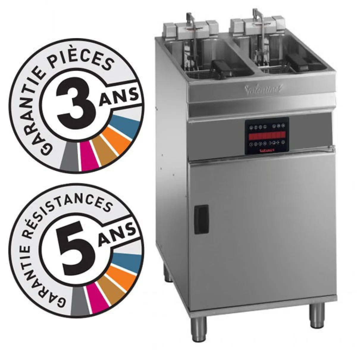 Friteuse électrique sur coffre - 2x 9-10 litres - Valentine - EVOC2525