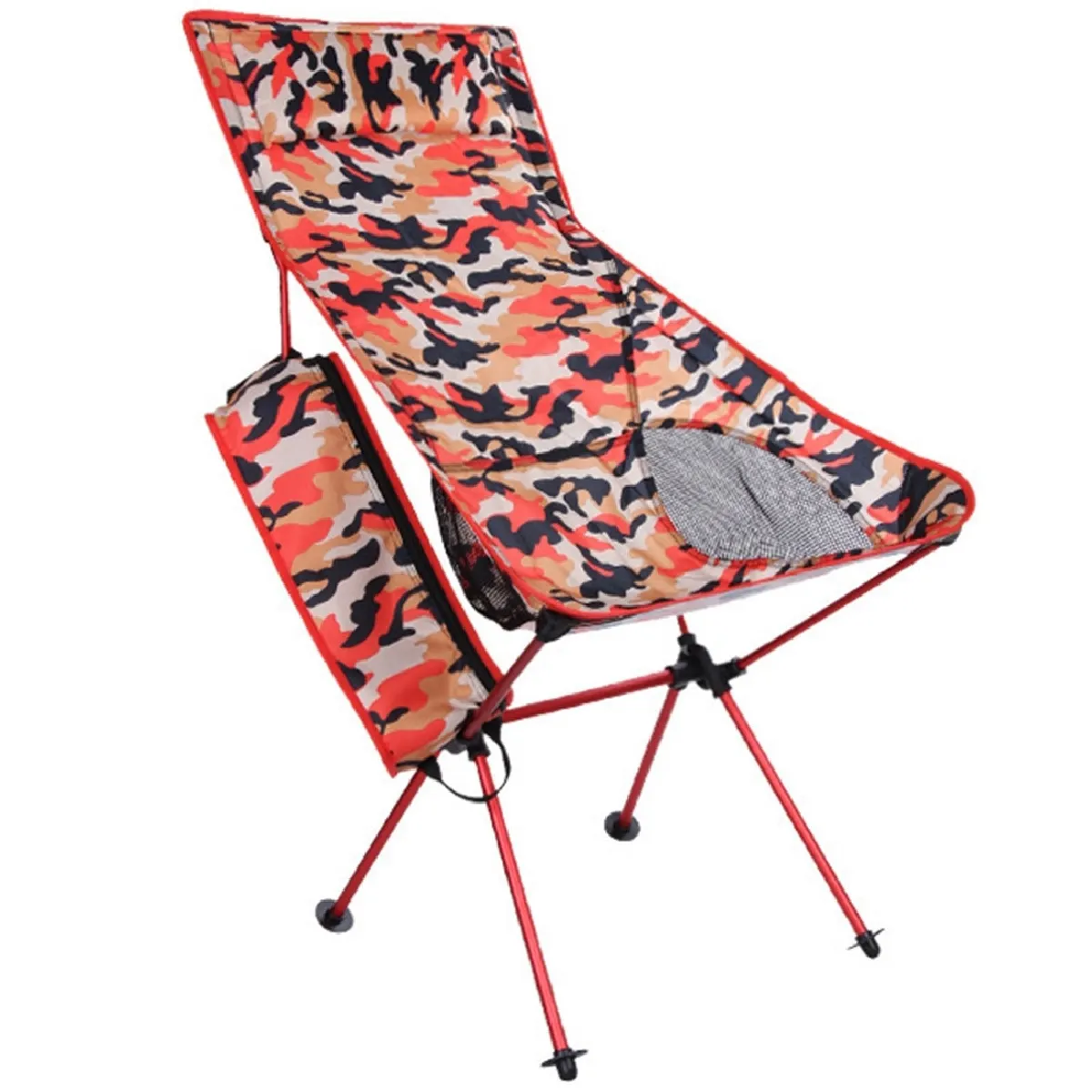 Outdoor Camouflage Portable Camping Chaise De Pêche Pliante Lumière De Plage Aviation En Alliage D'aluminium Dossier Inclinable