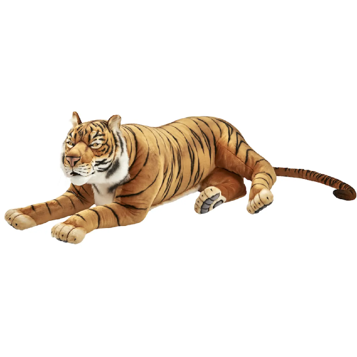 Hansa Peluche Geante Tigre Brun Couche 150 cm L