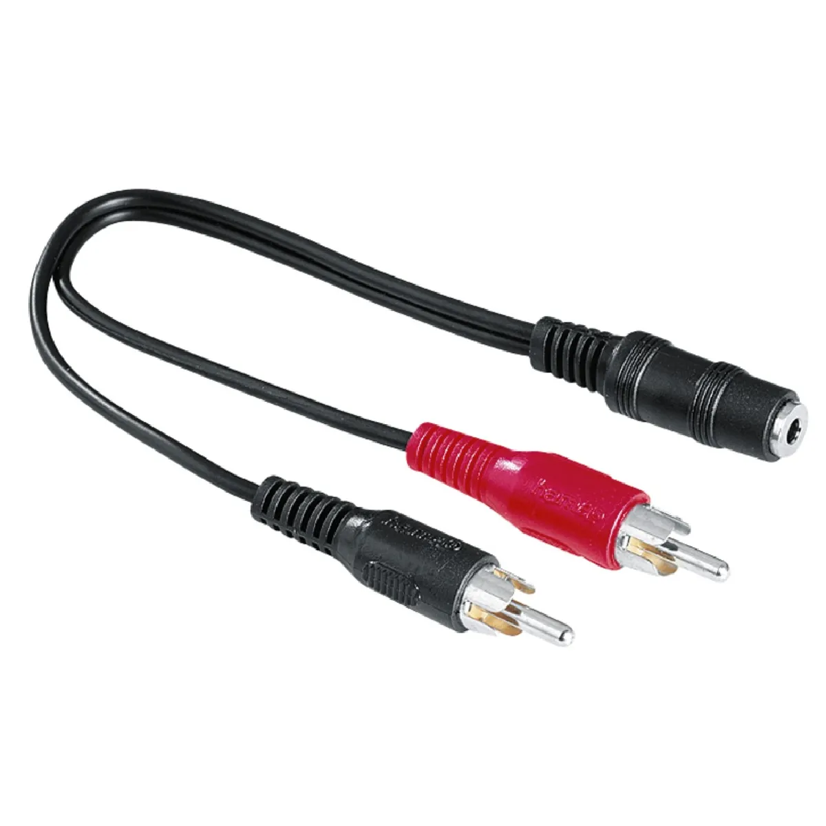 Adaptateur audio, 2 fiches mâles RCA - fiche femelle jack 3,5 mm stéréo