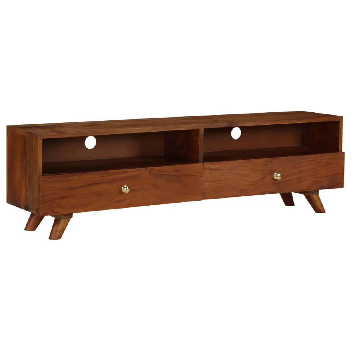 Meuble télé buffet tv télévision design pratique bois de récupération solide 140 cm 2502158