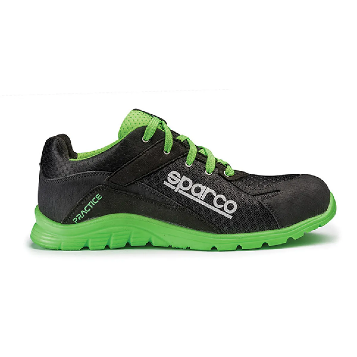 Chaussure de sécurité S24 SPARCO Pratice - Noir vert - Taille 37 - 07517