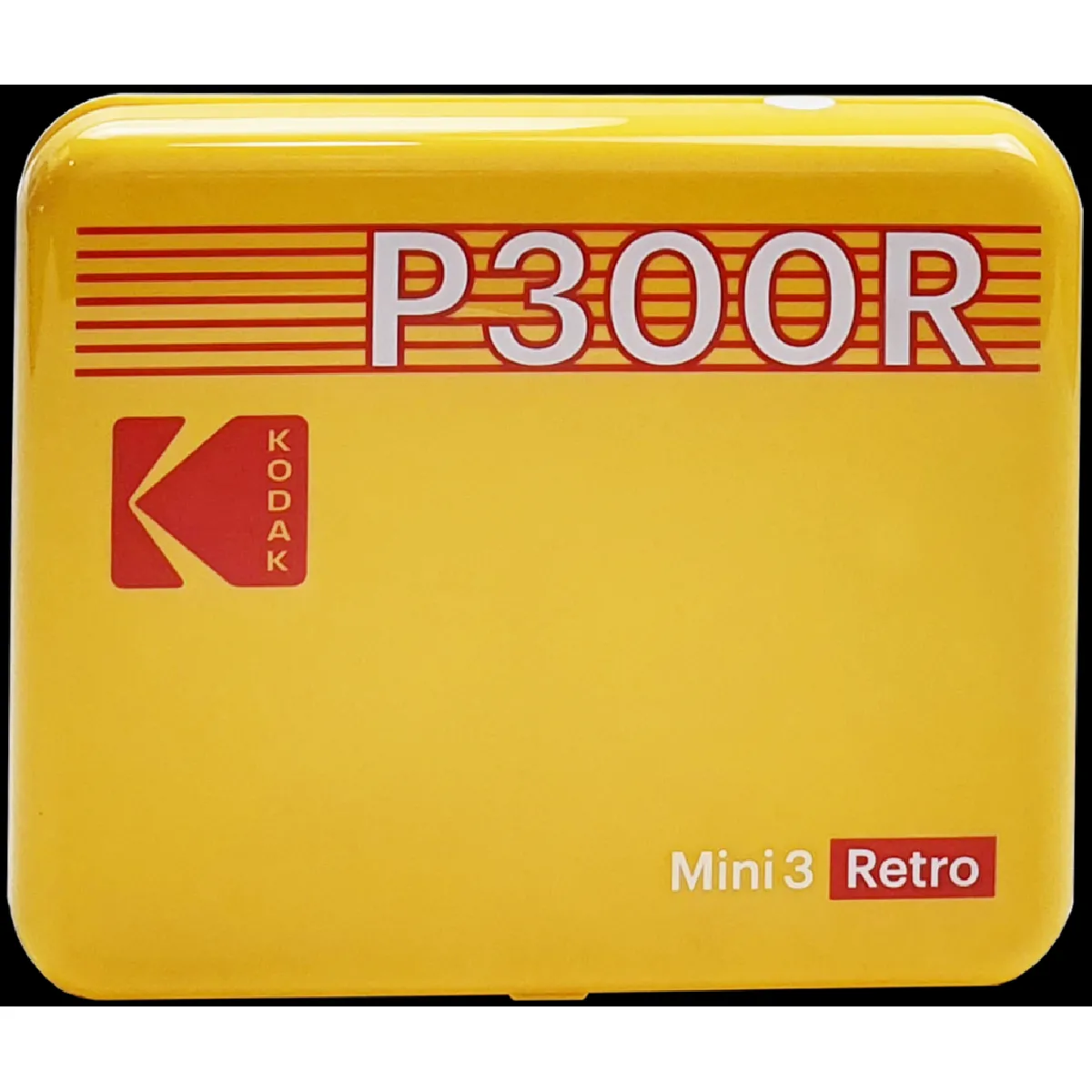 KODAK Mini Retro 2 P300 - Mini Imprimante Connectée (Photo format Carré 7,6 x 7,6 cm - 3 x 3'', Bluetooth, Batterie Lithium, Sublimation Thermique 4Pass, 8 photos incluses) Jaune- RECONDITIONNE - Jaune