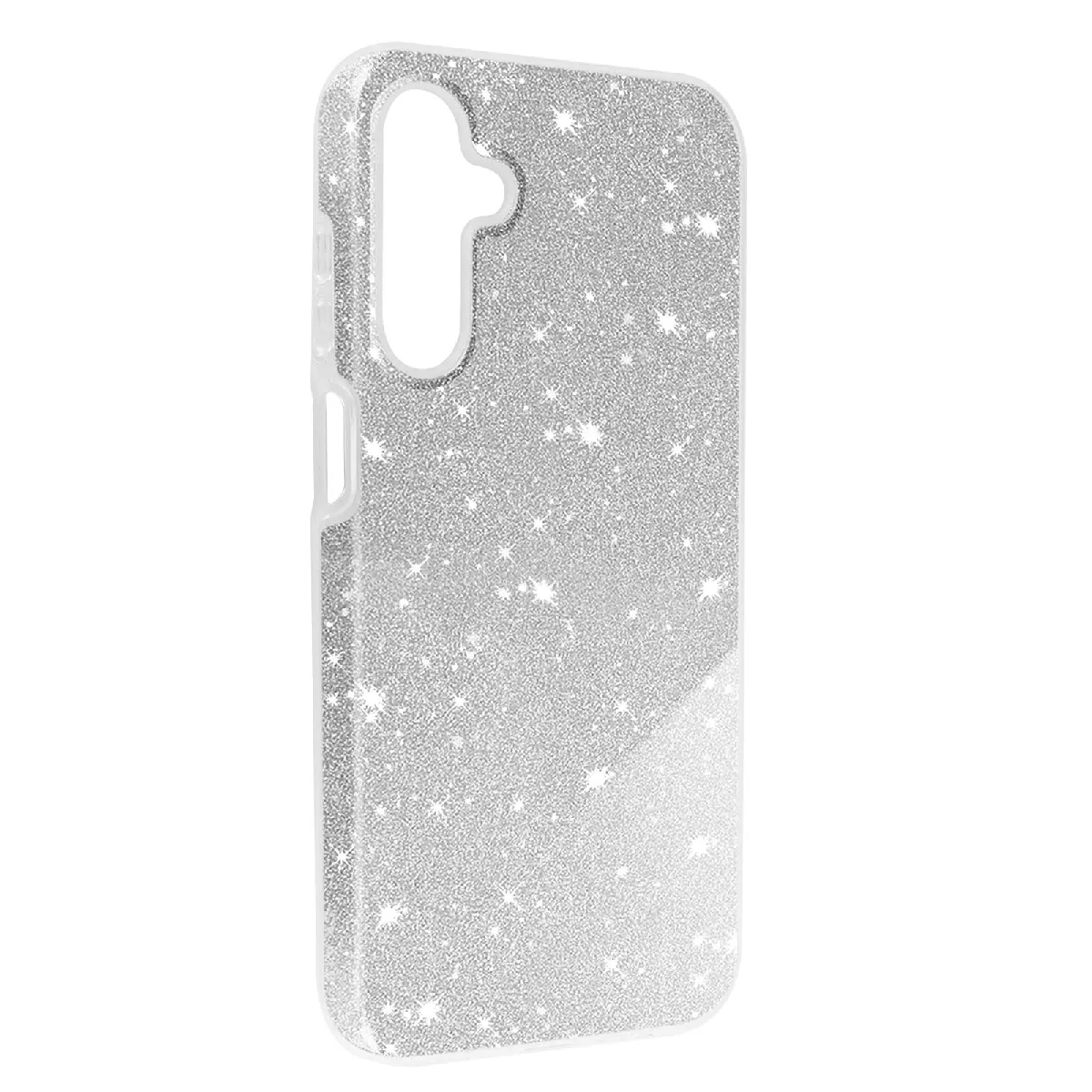 Avizar Coque pour Samsung Galaxy A15 5G Paillette Silicone Semi rigide Fine Argent