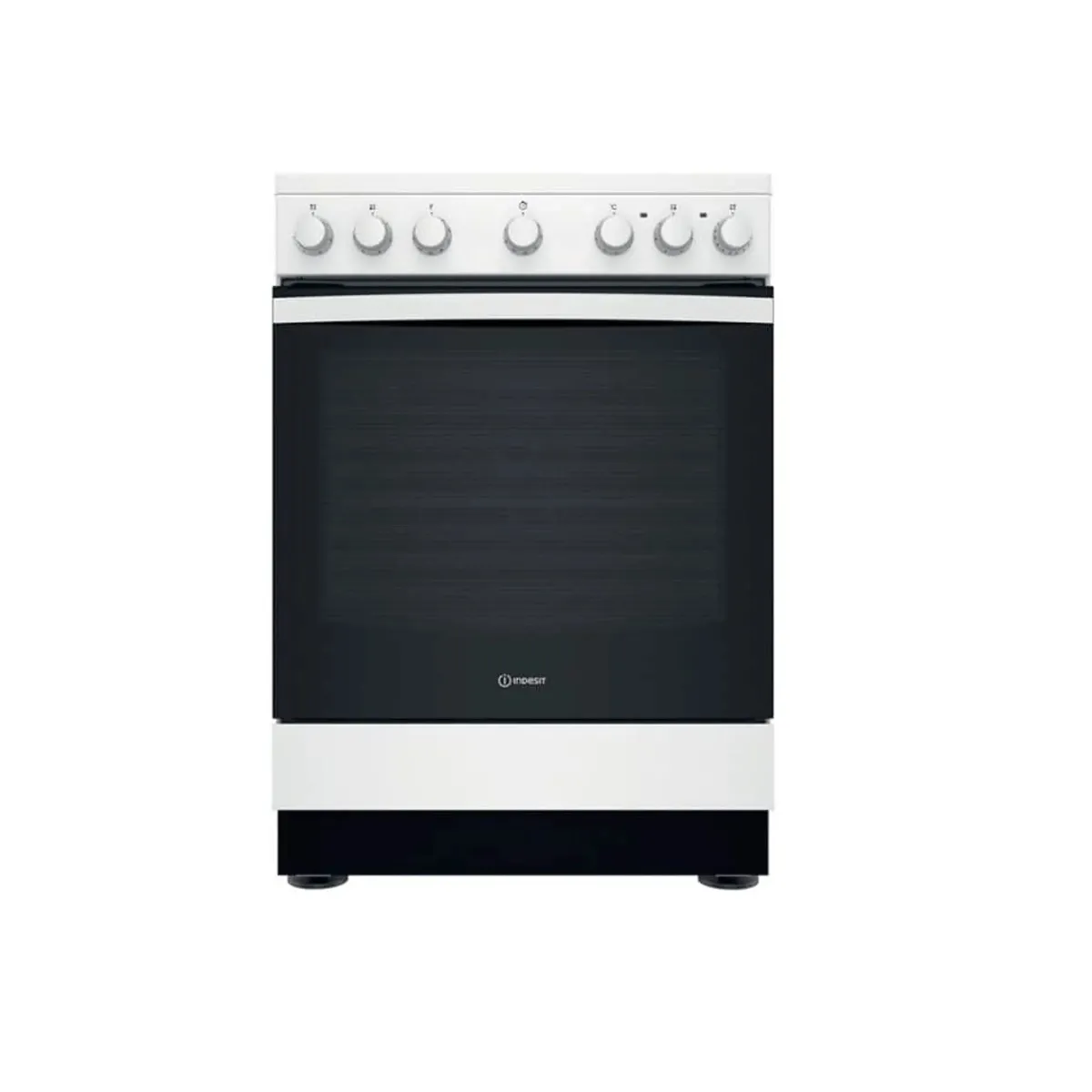 Cuisinière vitrocéramique a 69l 4 feux blanc - IS67V5PCWE - INDESIT