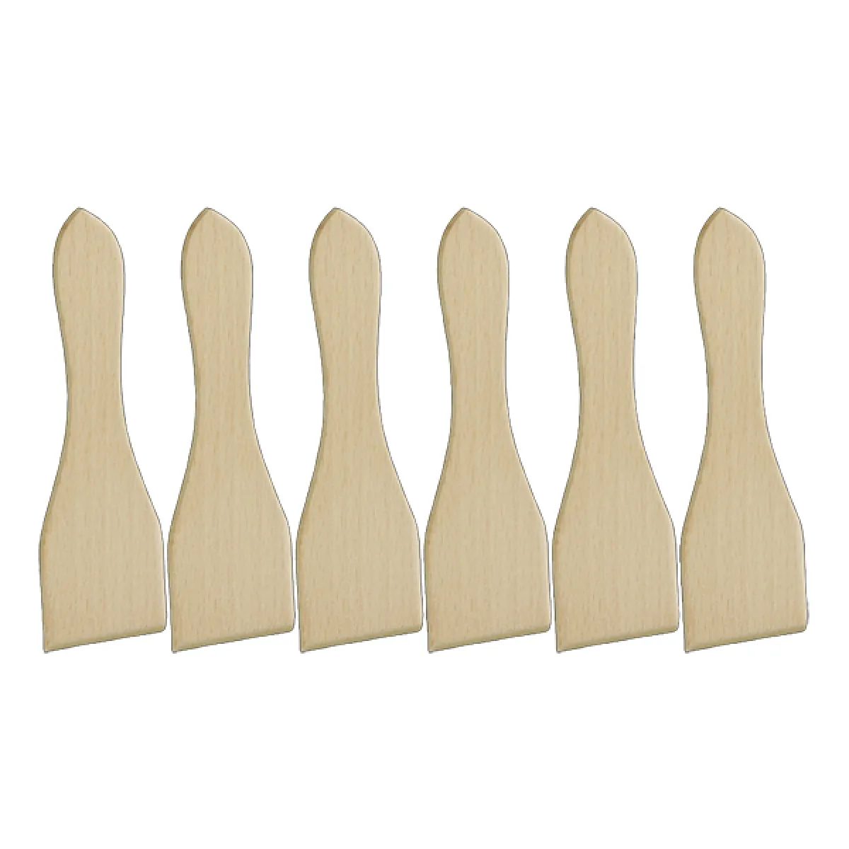 Lot de 6 spatules à raclette en bois - 589703 - METALTEX