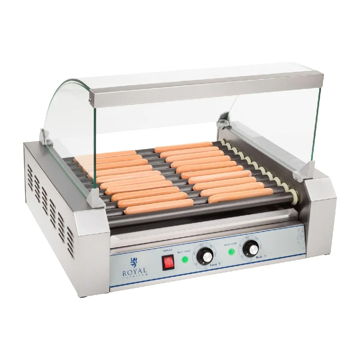 Appareil machine à hot dog professionnelle téflon 20 saucisses 2 200 watts 3614097