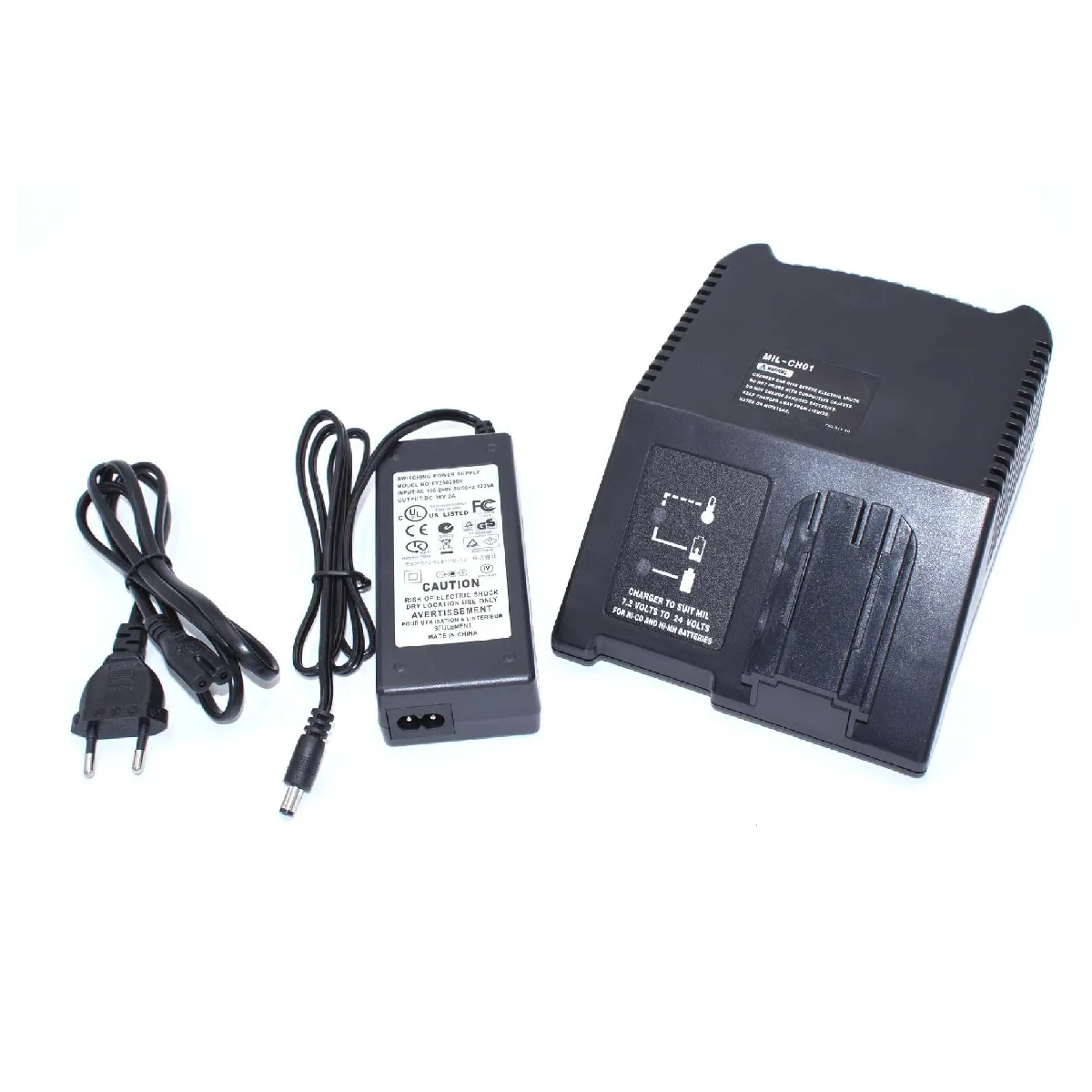 chargeur secteur, bloc alim. vhbw 220V pour AEG, Milwaukee PES 7.2T, 4 932 367 904, 4 932 373 522, 4 932 376 508, 49-24-0150