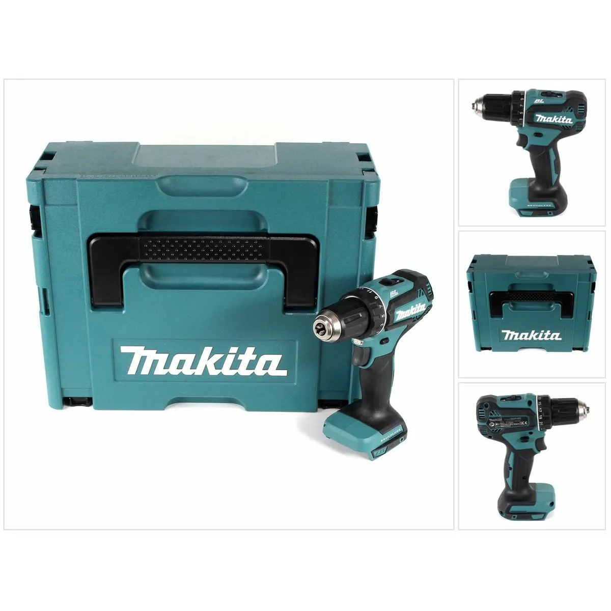 Perceusevisseuse sans fil Makita DDF485ZJ 18 V sans batterie ni chargeur coffret Makpac 2