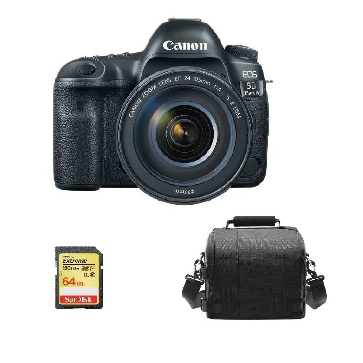 CANON EOS 5D IV KIT EF 24-105MM F4L IS II USM + 64GB SD card + camera Bag