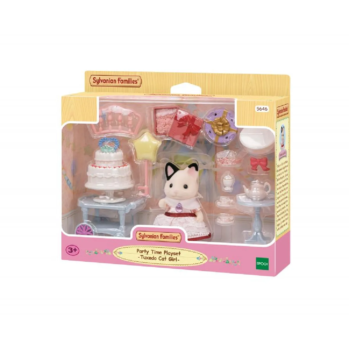 5646 Sylvanian Families La fille chat bicolore et son goûter d?anniversaire