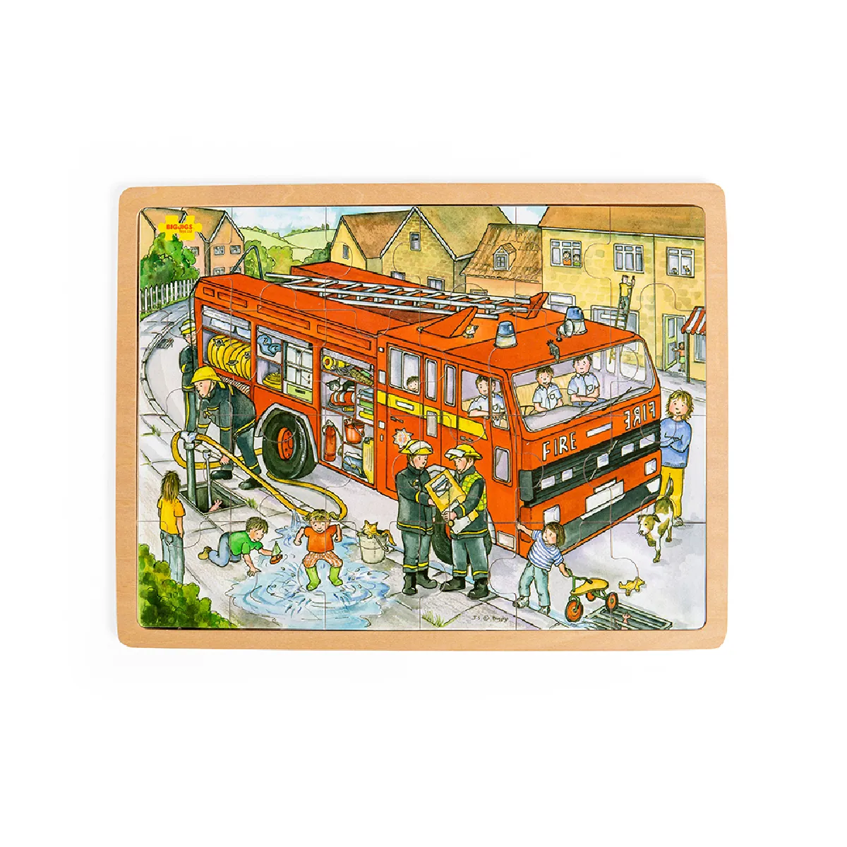 Grand puzzle de camion de pompiers