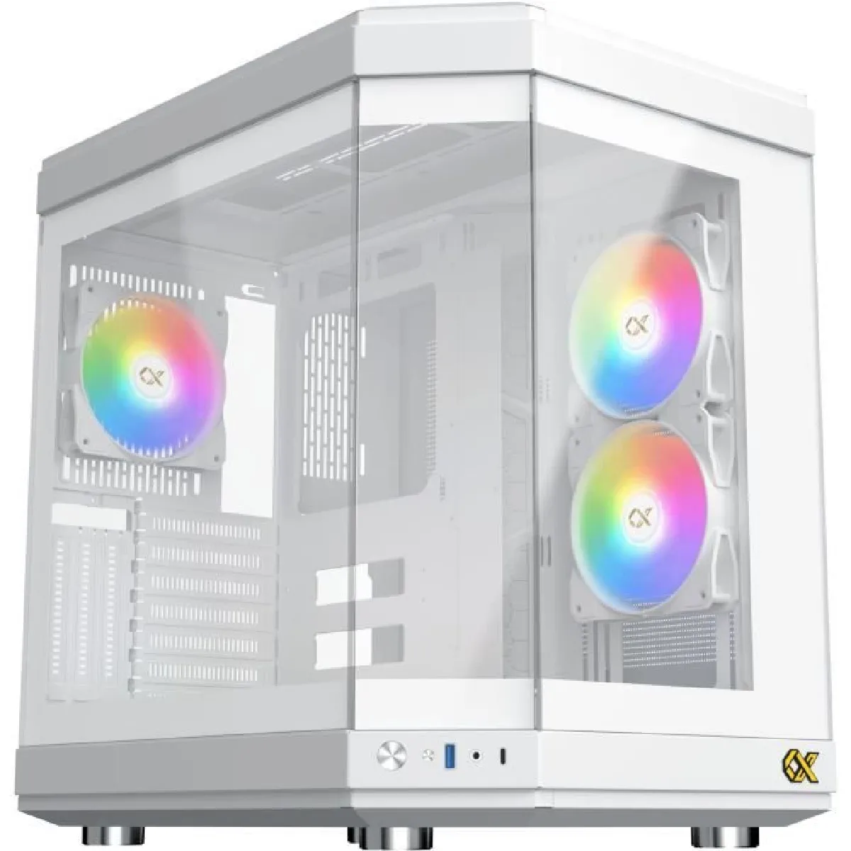 Boîtier PC - XIGMATEK - CUBI Arctic (Blanc) - Cube - Format E-ATX - 6x120mm A-RGB