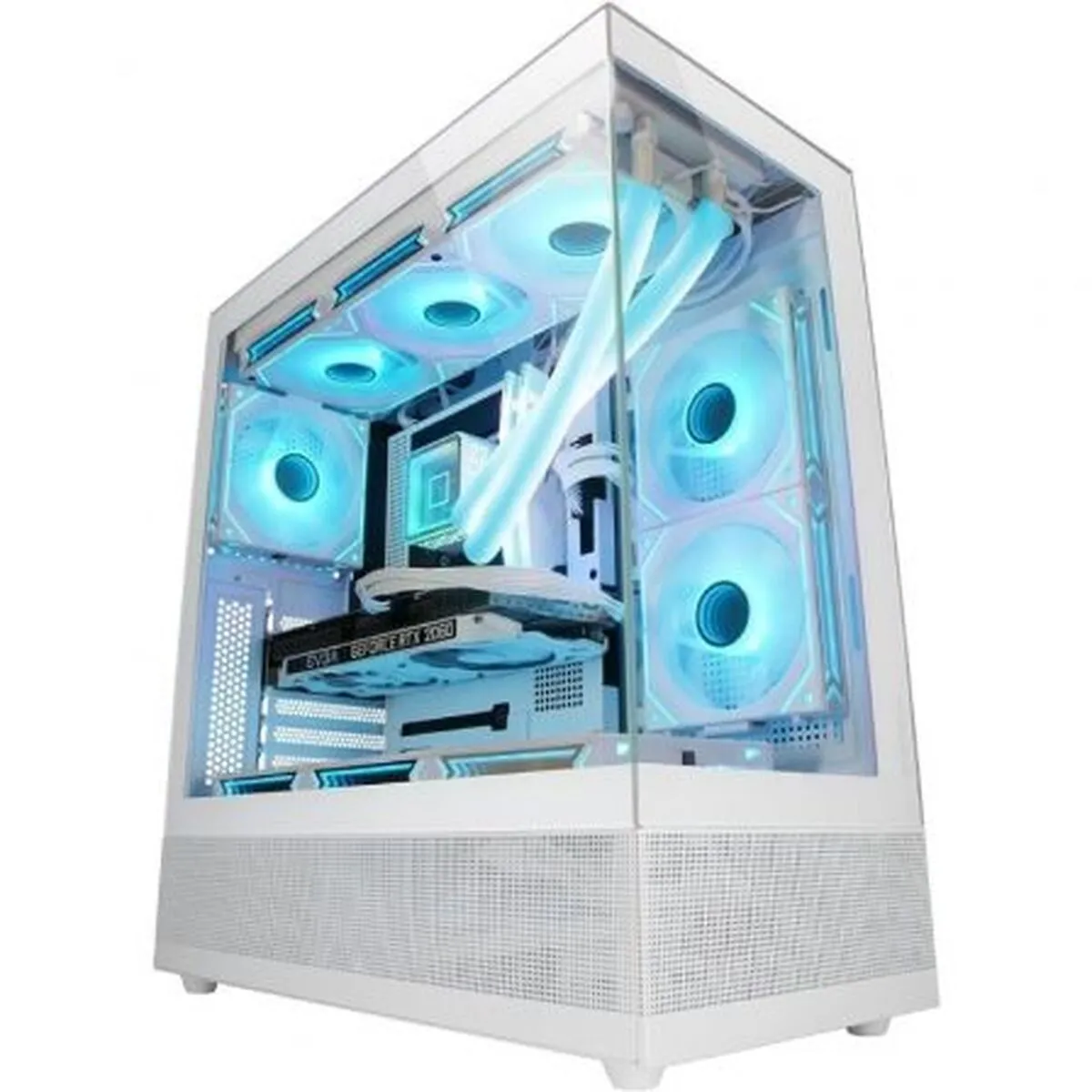 Boîtier ATX semi-tour Mars Gaming MCSETW Blanc