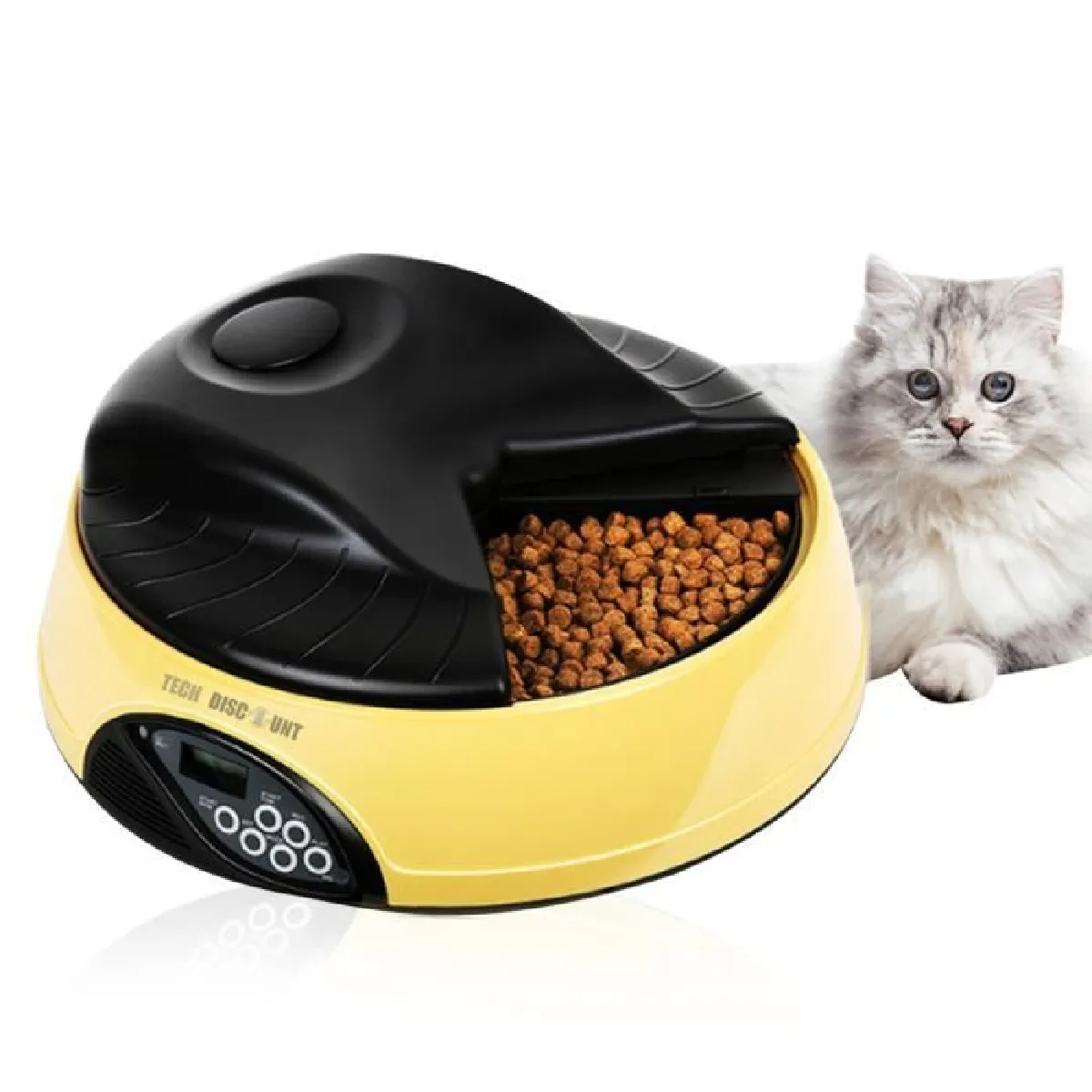 TD® Gamelle automatique croquettes distributeur programmable pour animaux de compagnie chat chien quatre repas eau lapin enregistreu