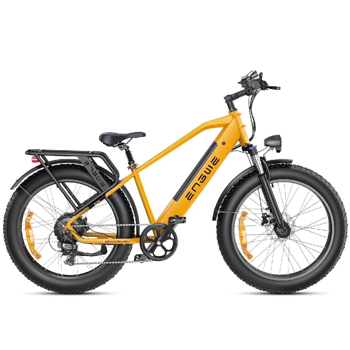 ENGWE E26 Vélo électrique tout-terrain tout suspendu Fat Tire 250W 48V 16Ah - Jaune