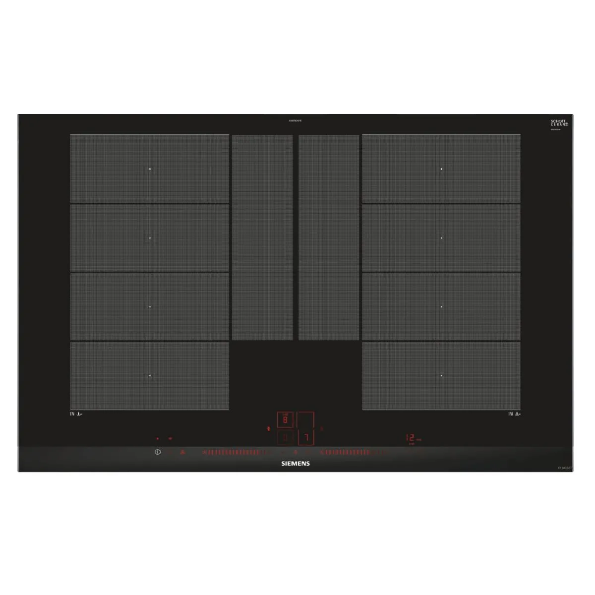 Table de cuisson à induction 80cm 4 feux 7400w flexinduction noir - ex875lyv1e - SIEMENS