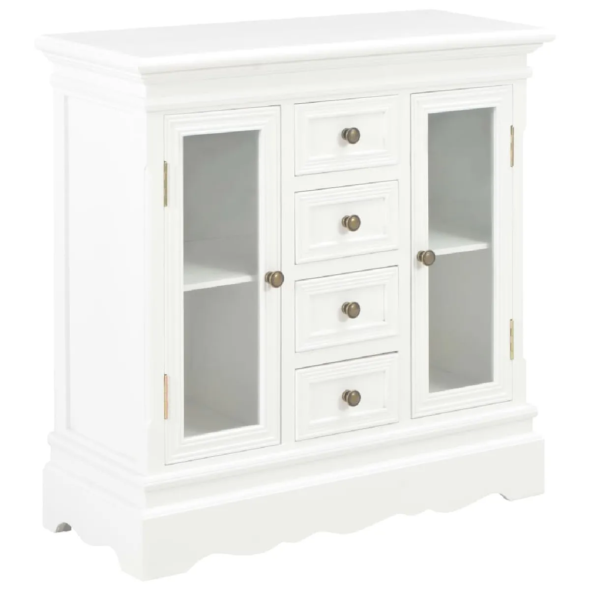 Buffet,Meuble de Rangement,commode pour salon,Cuisine blanc 70x28x70 cm bois de pin massif -MN50388