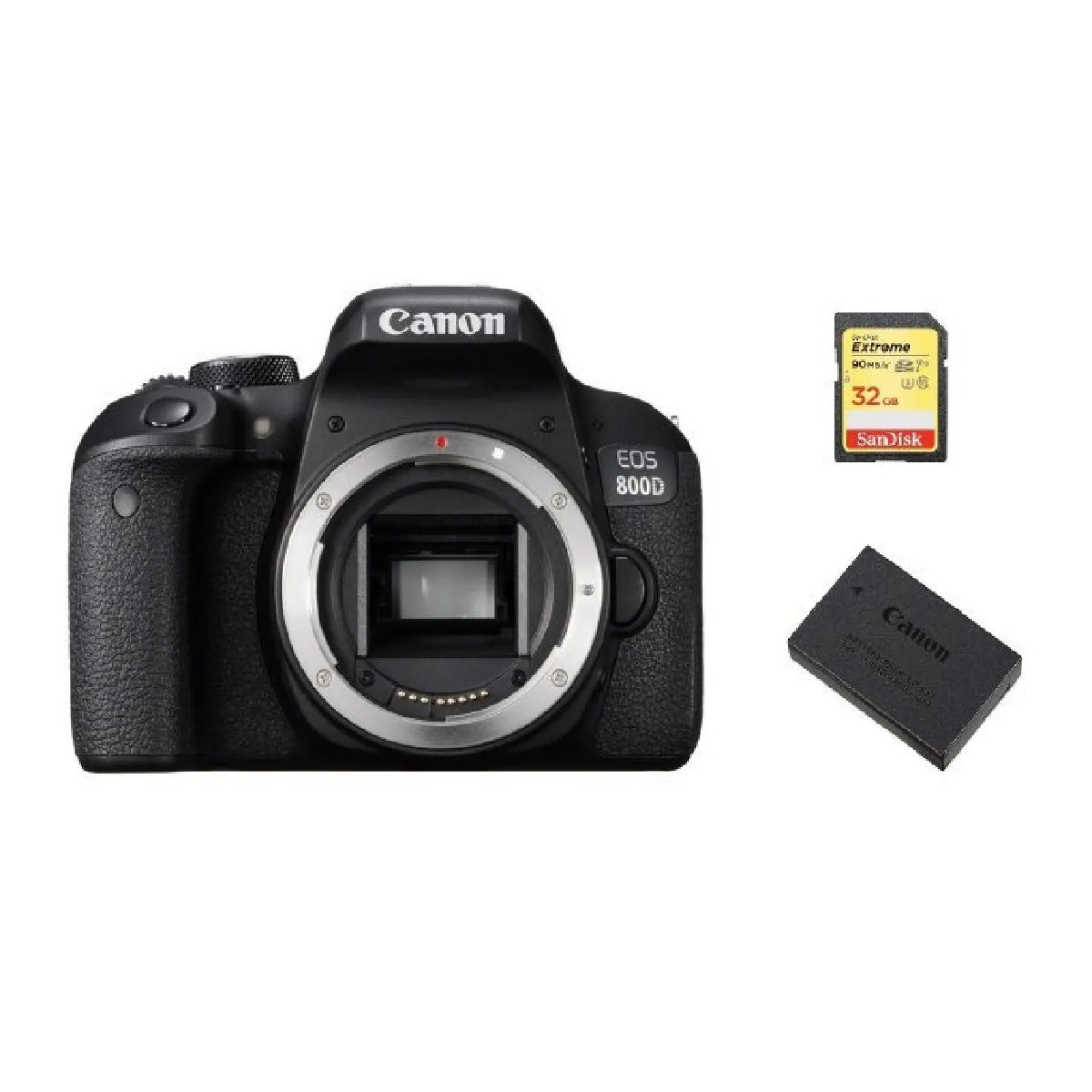 CANON EOS 800D Body + 32GB SD card + LP-E17 Battery