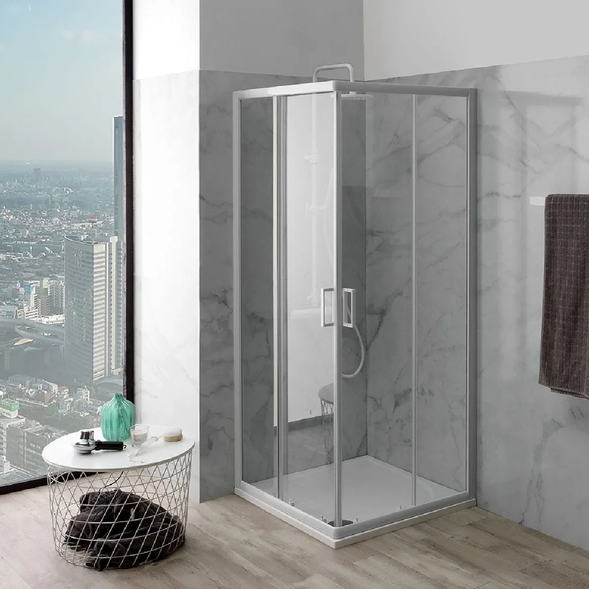 CABINE DE DOUCHE 75X75 VERRE TRANSPARENT 4 MM - VENERE