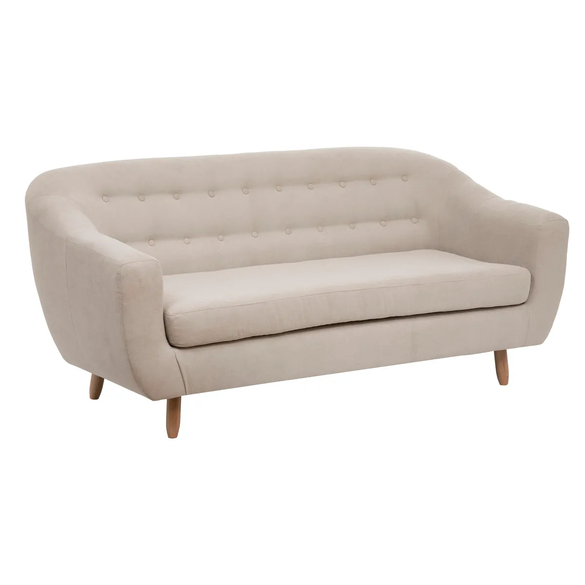 Canapé Retro 3 places beige - ATMOSPHERA