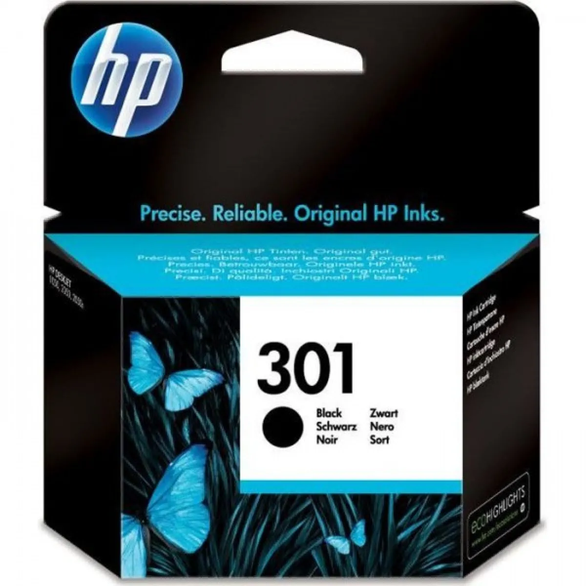 Cartouche d'Encre - Imprimante HP 301 noire authentique (CH561EE) pour HP Envy 4505 et HP DeskJet 1050/1512/2548/3057A