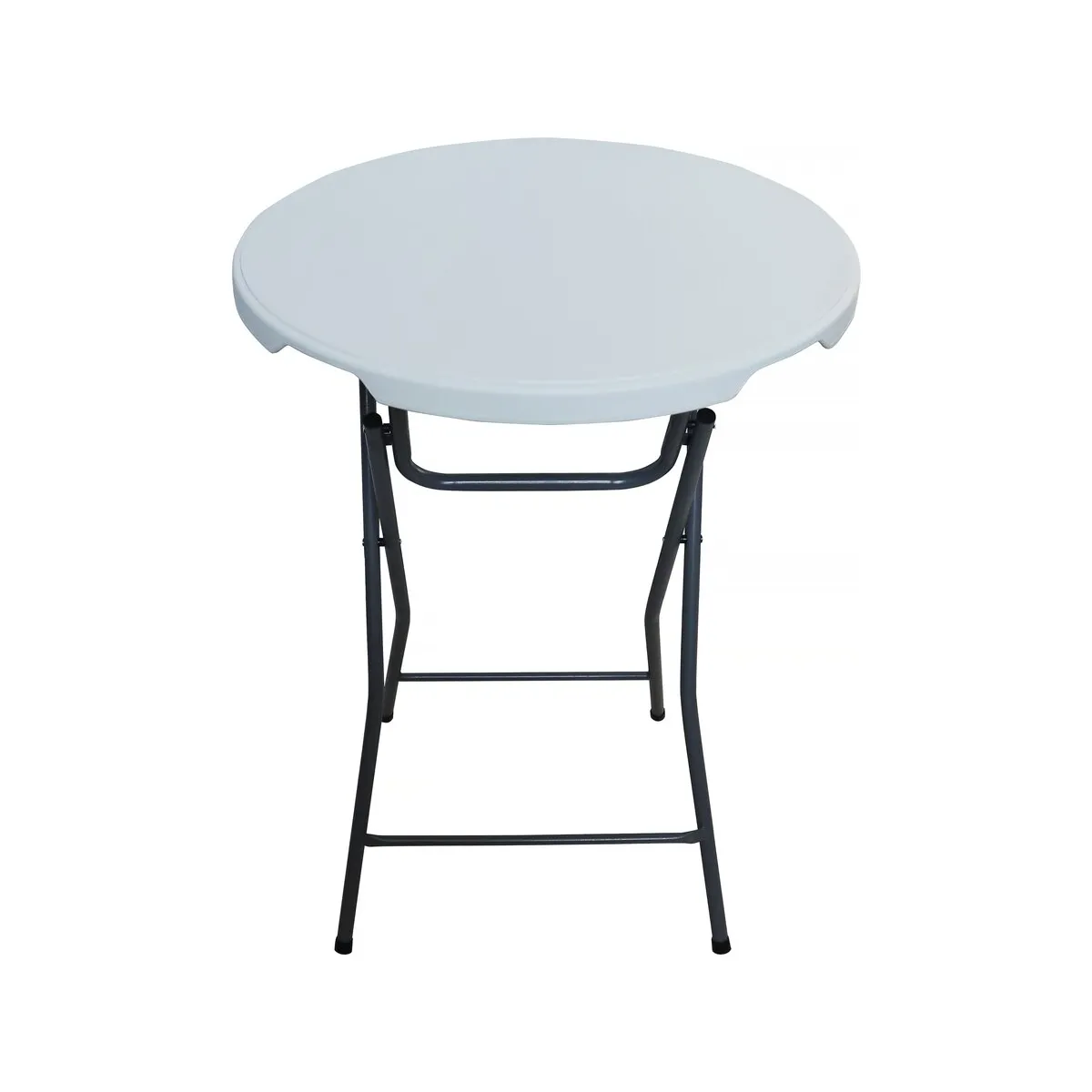 Table haute pliante en plastique Ø 80 cm Lili - blanc