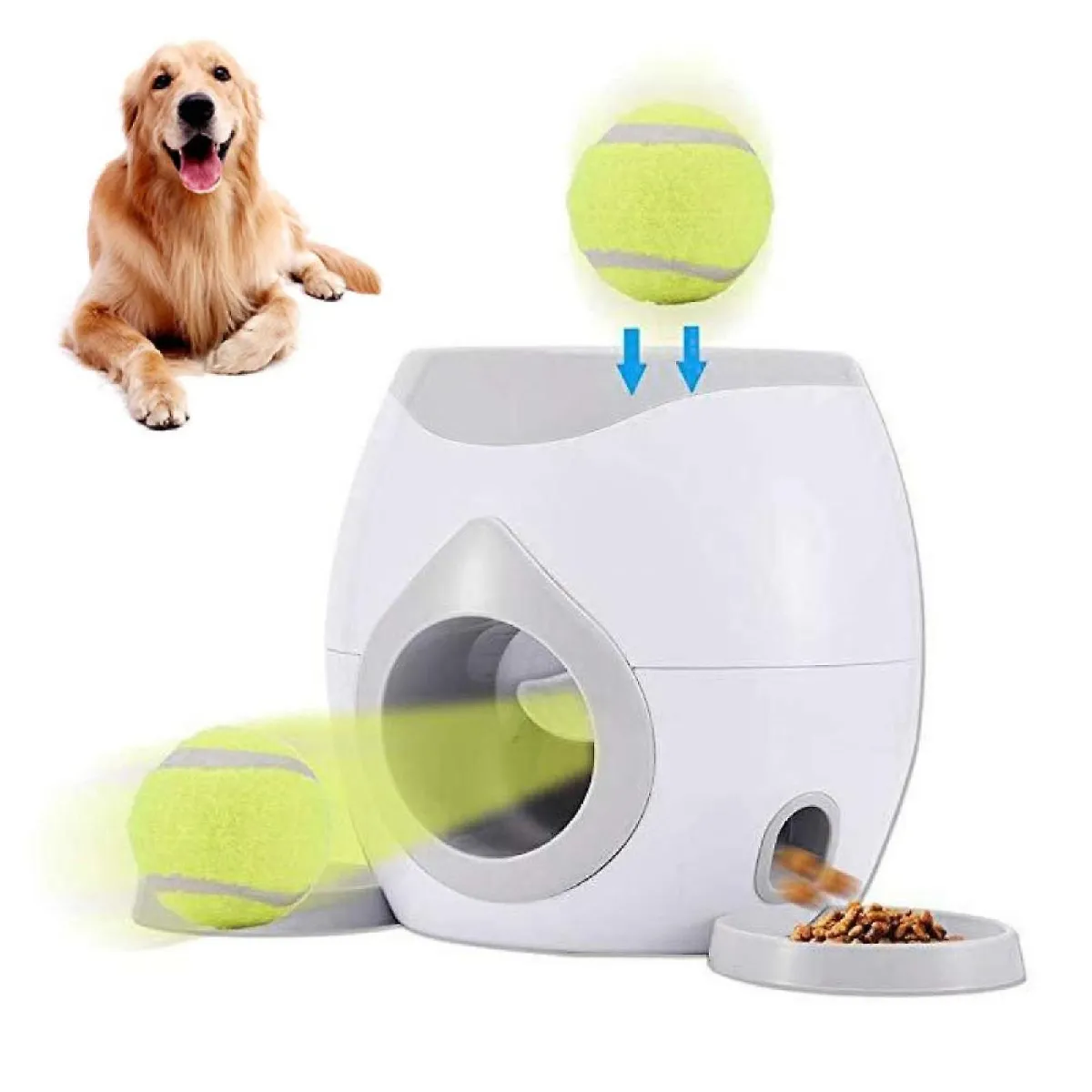 Lanceur de balles automatique, Jouet Lanceur de balles de tennis pour animaux, Lanceur de balles interactif automatique pour chien -GSL