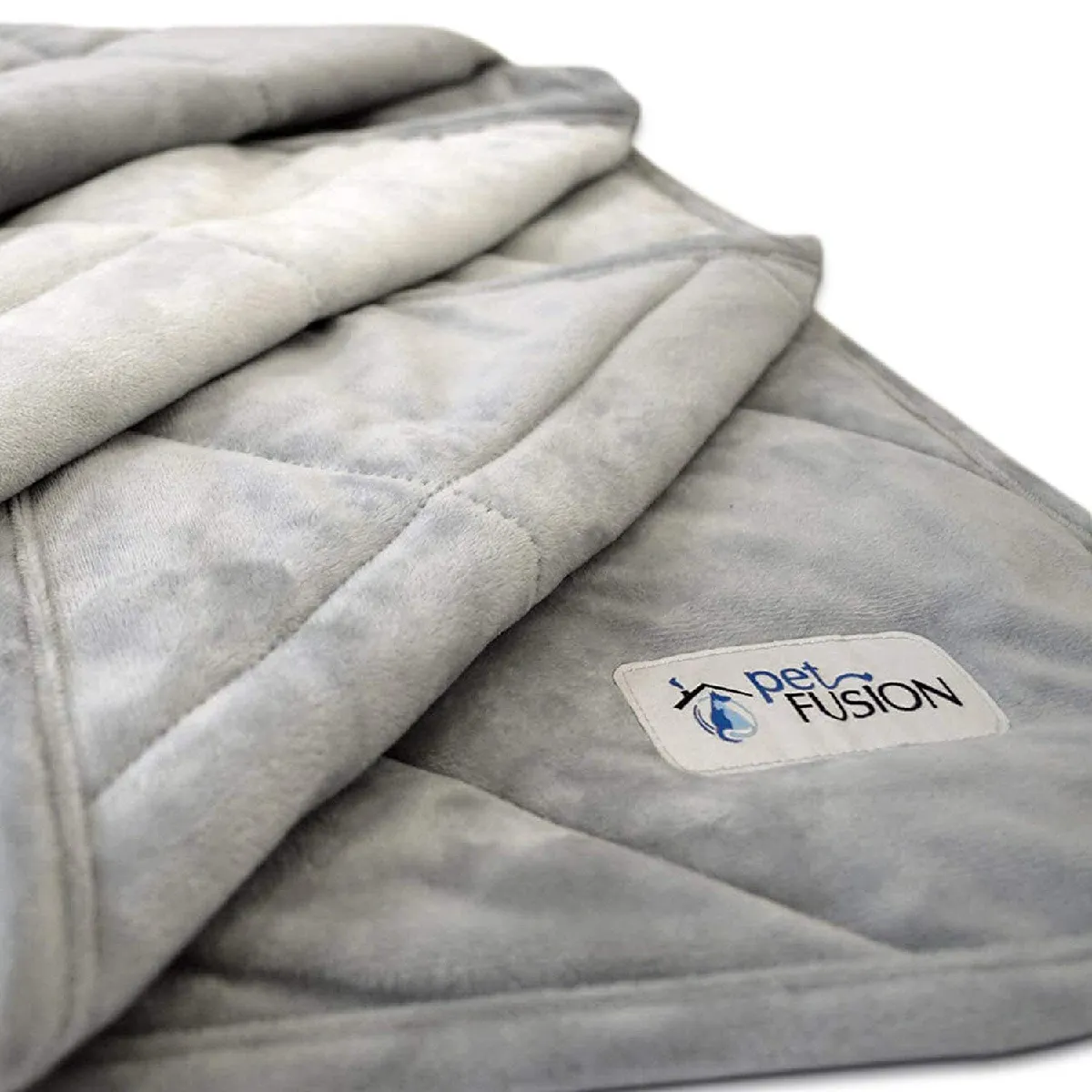 PetFusion Premium Plus Petit Chien ou Chat Couverture (79 x 69 cm). réversible Gris Micro en Peluche. [100% Polyester Doux]