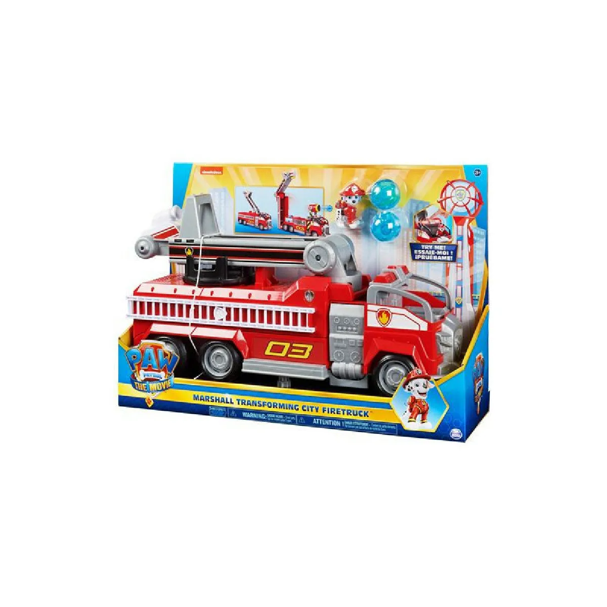 PAW Movie Marshall's Deluxe Camion de pompier transformable