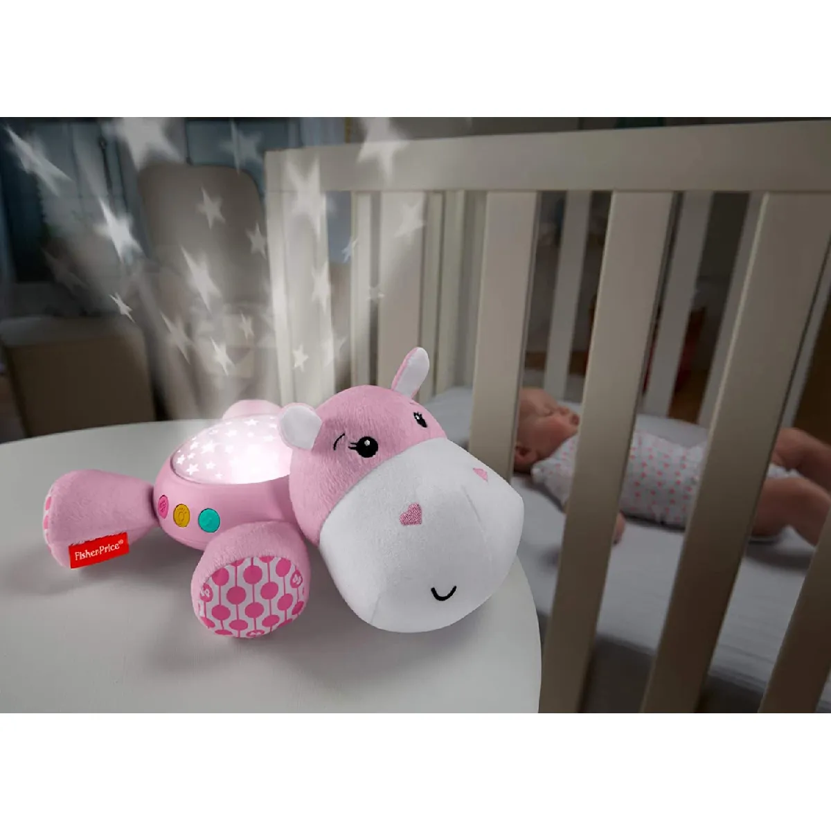 peluche veilleuse avec Projection de Lumière Étoilée pour Bébé rose