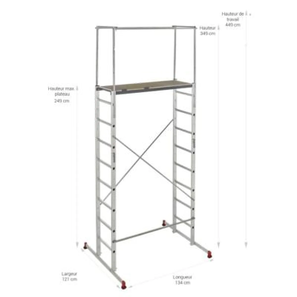 Échafaudage aluminium 4.49 m altus 250