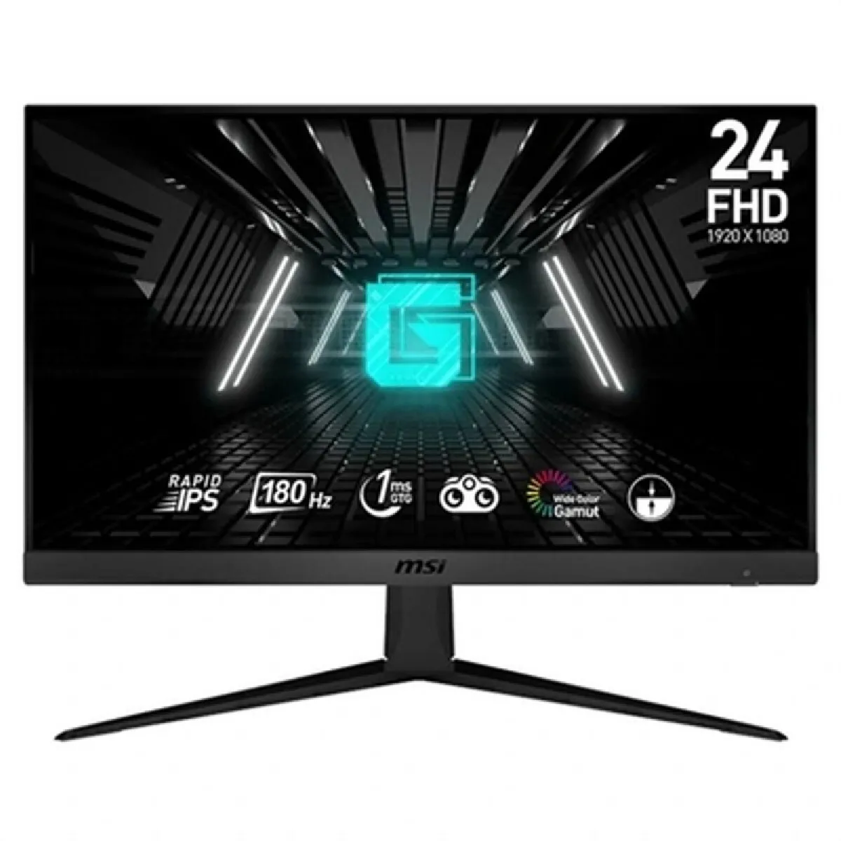 Écran PC Gamer - MSI - G2412F - 24 - Dalle Fast IPS - FHD - 1 ms - 180 Hz - Adaptive Sync - DP + HDMI - Compatible VESA