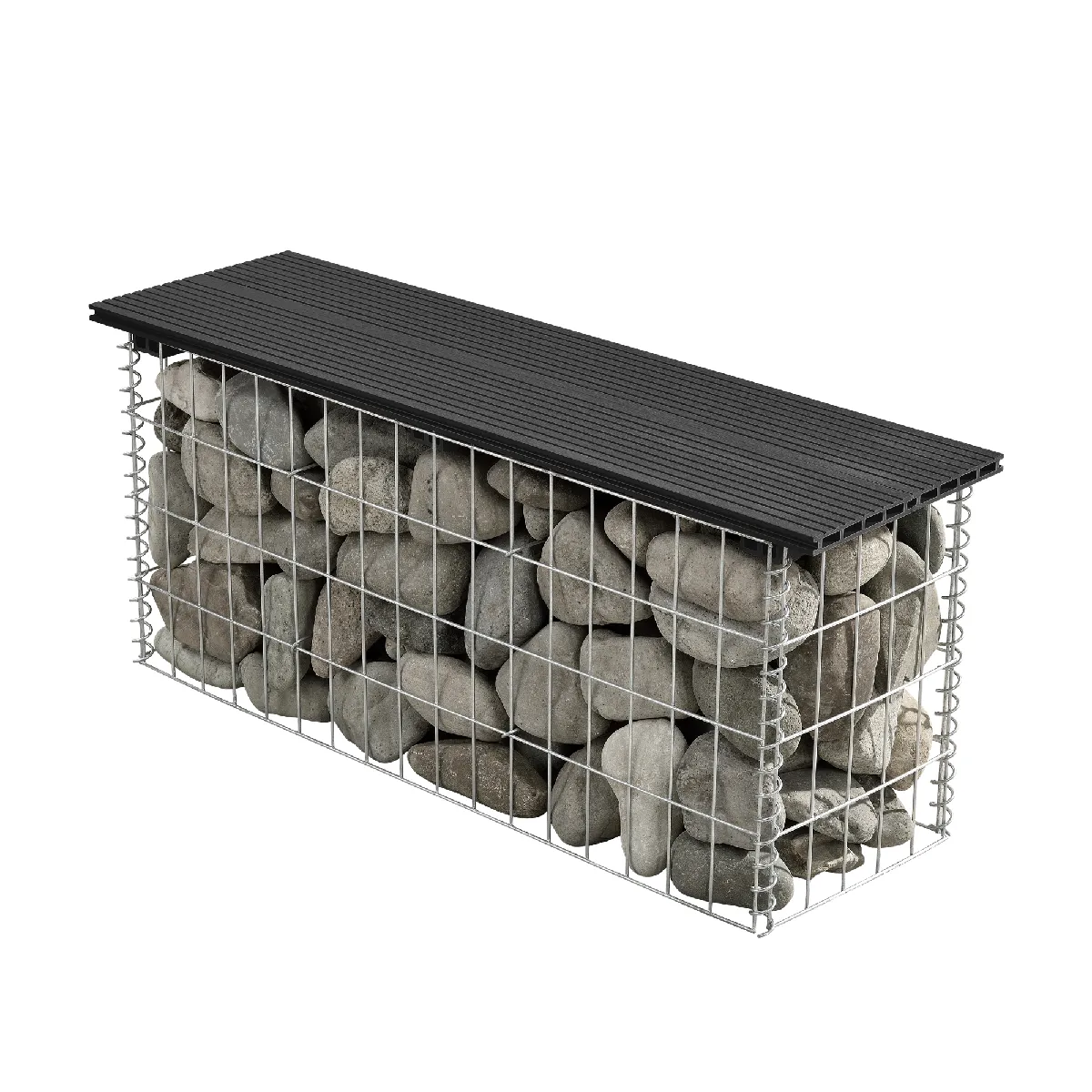 Banc du jardin Gabion Friesland noir [pro.tec]