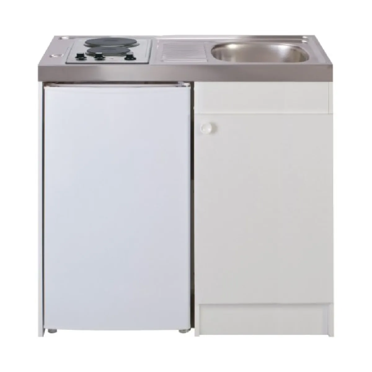 Kitchenette 100cm domino électrique minuterie meuble 1 porte frigo