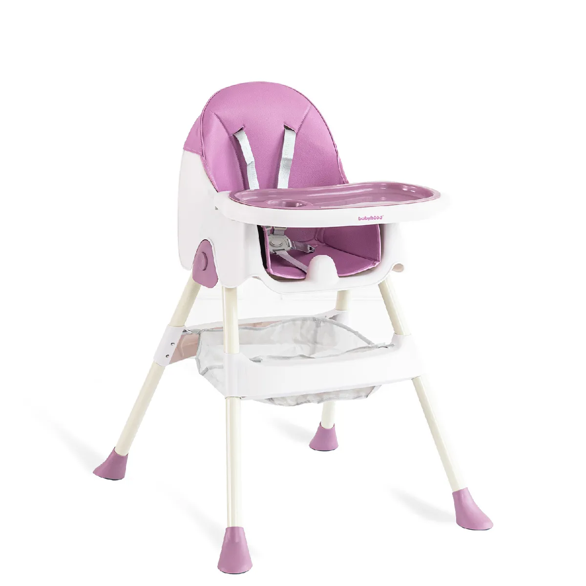 Chaise haute pour bébé, chaise haute et réhausseur pour repas bébé, évolutive pliable et ajustable, chaise de salle à manger pour enfants/ violet