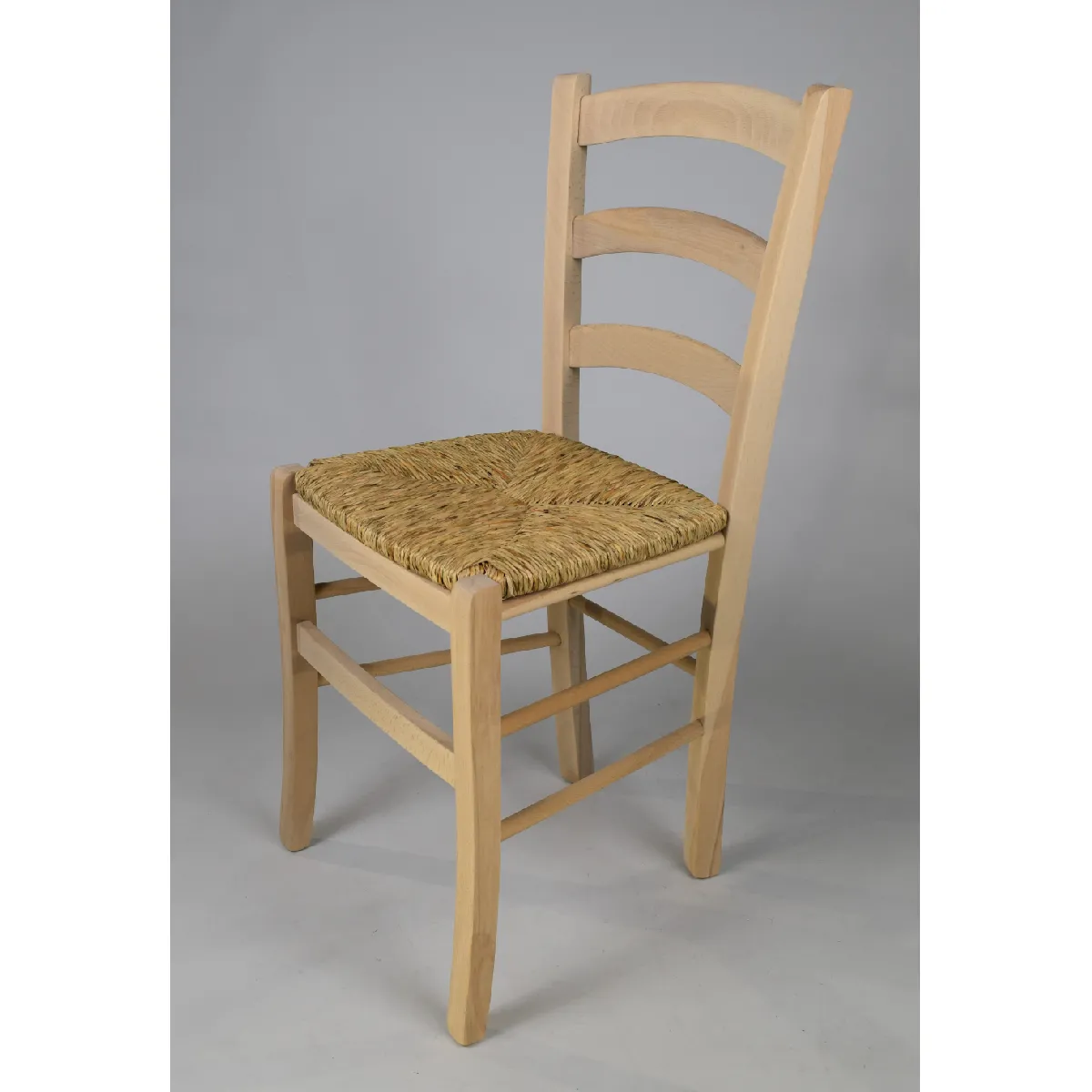 Tommychairs - Set 2 chaises Venezia pour la Cuisine, structure en bois de hêtre poli non traité 100% naturel et assise en paille