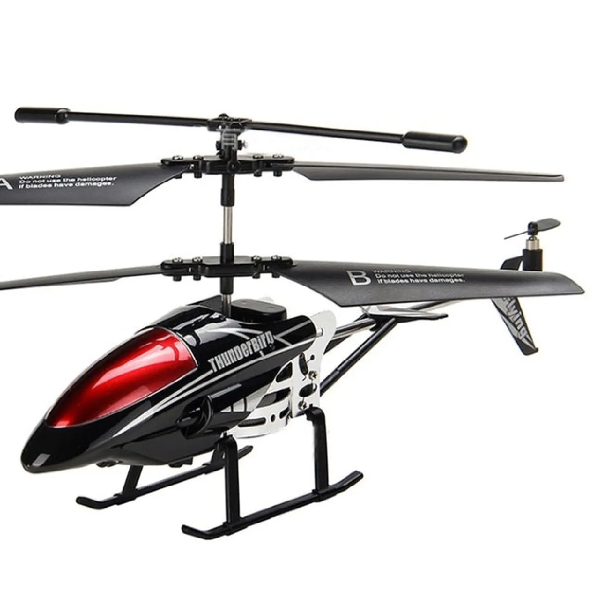 Alliage 3.5 canal RC hélicoptère télécommandé hélicoptère résistant recharge électronique modèle plat jouet enfant - RC Helicopter (noir)