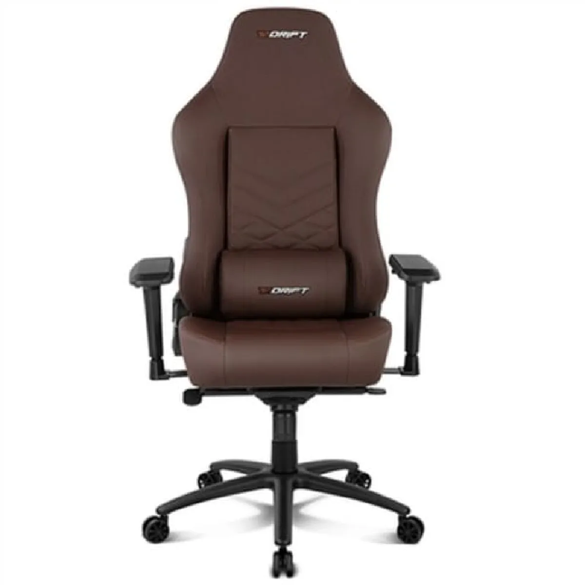 DR550BW Chaise de Jeu 4 Accoudoir Réglable Dossier Inclinable Simili Cuir Marron