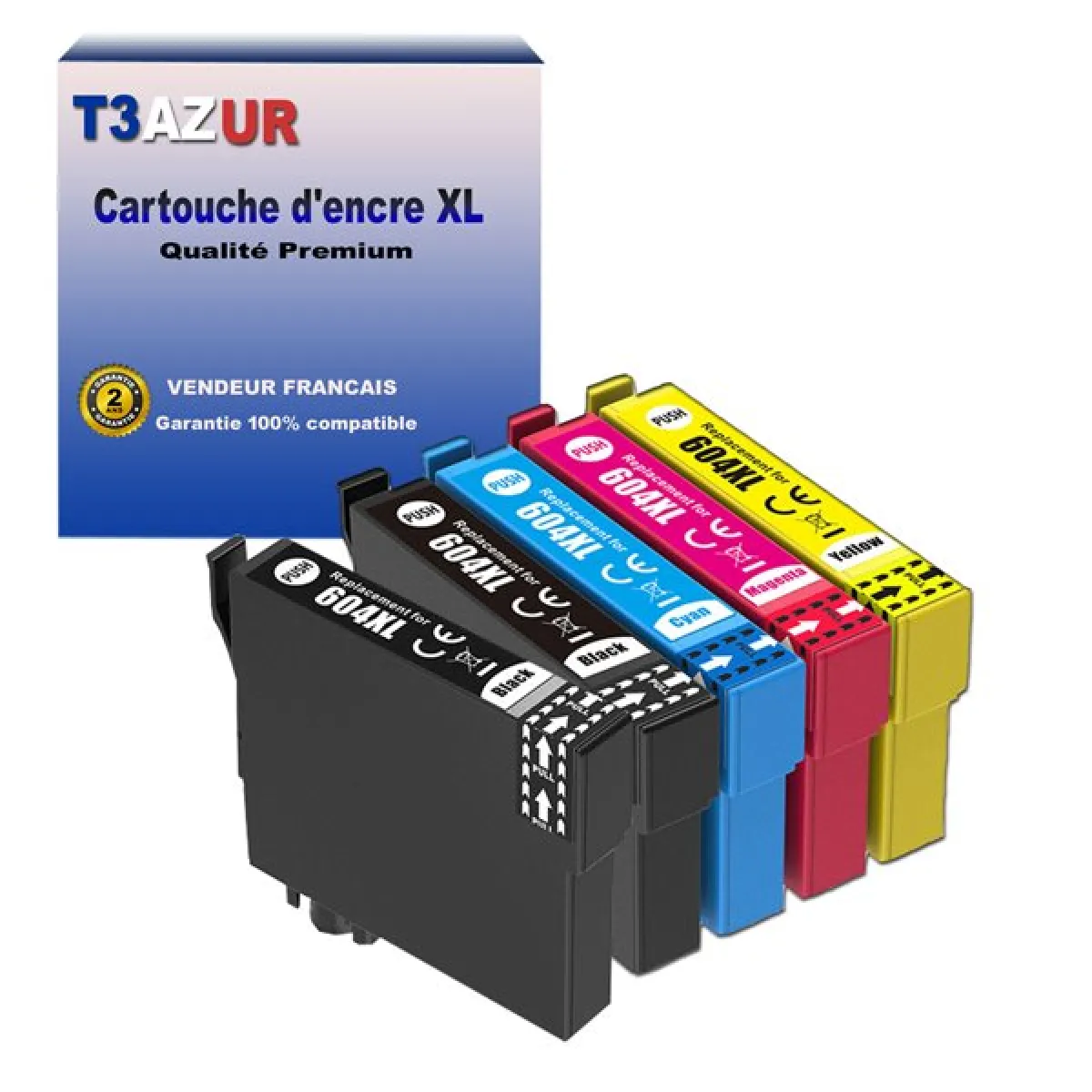 5x Cartouches compatibles Epson 604 XL pour Epson Expression Home XP-2200, XP-2205, XP-3200, XP-3205, XP-4200