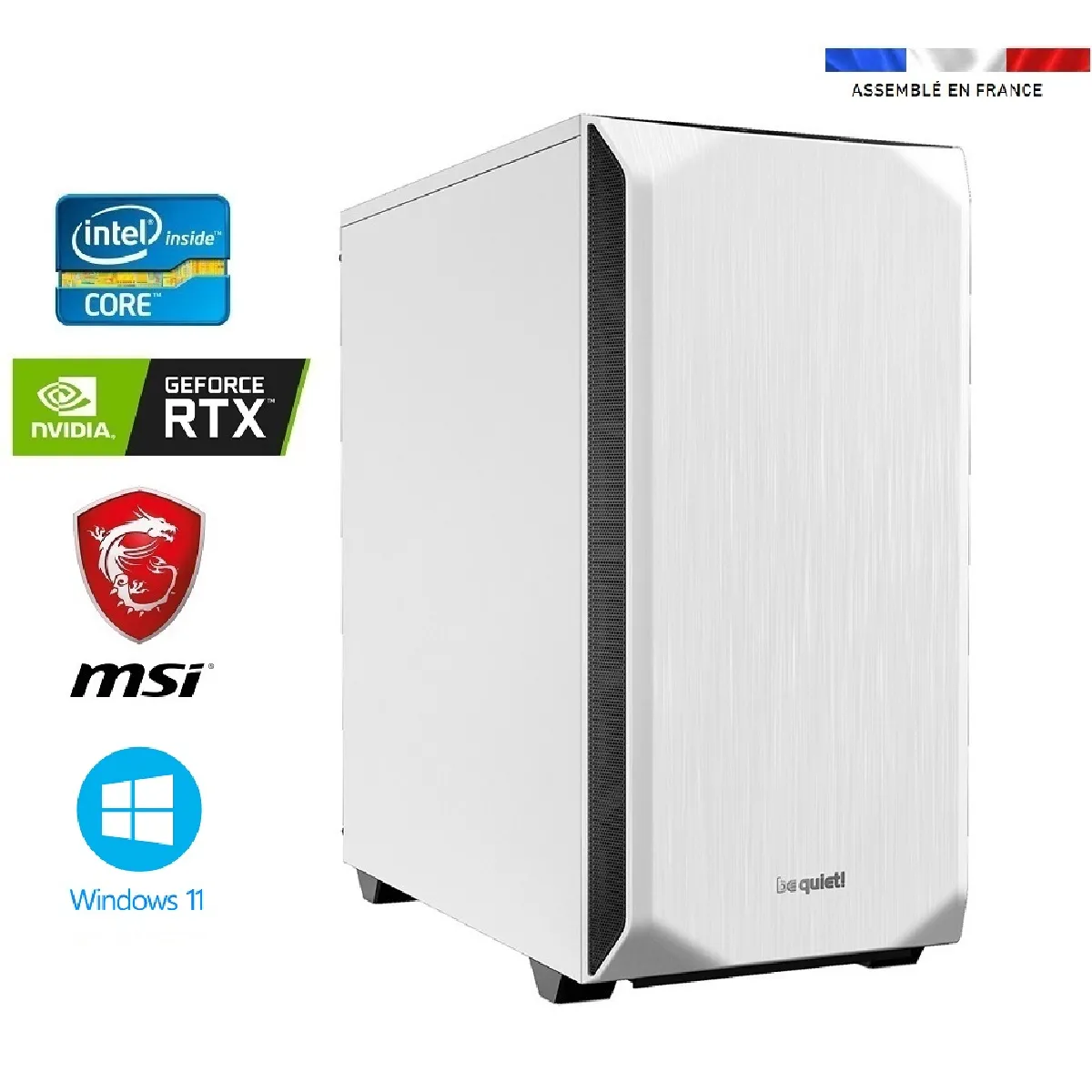 PC Gamer Intel I9-14900KF - RTX 4090 24GO - 128GO RAM - SSD 1To + SSD 2To - WiFi - Be Quiet! Pure Base 500 - Windows 11