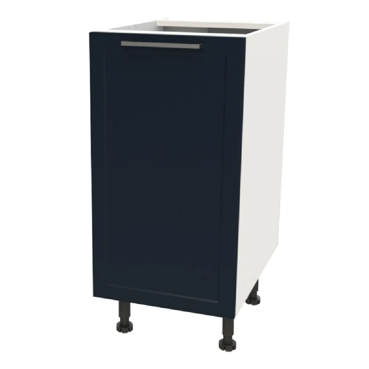 Meuble bas de cuisine 1 porte - FROST 40cm / Blanc & bleu nuit