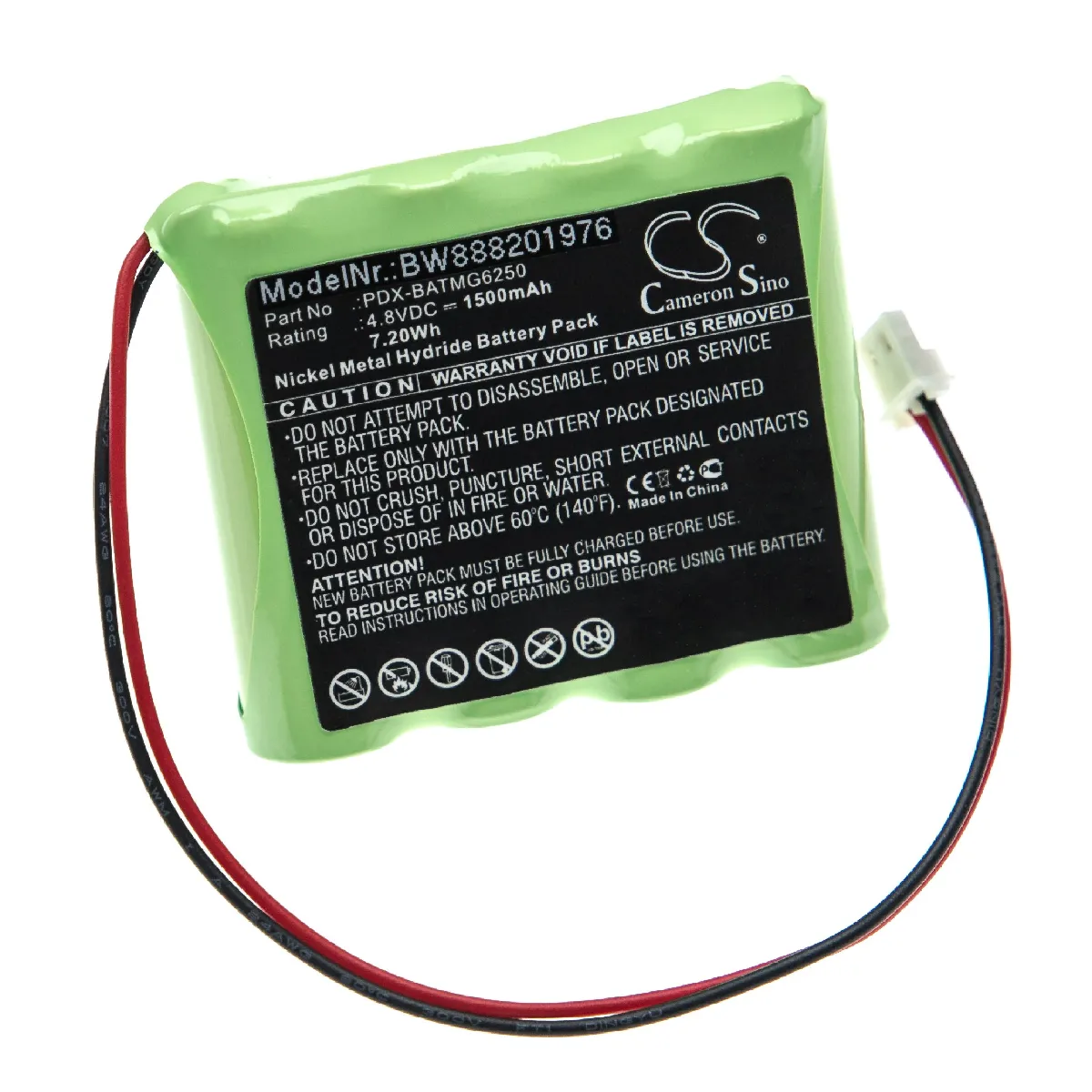 vhbw batterie compatible avec Paradox Magellan MG6250 Control Panel alarme maison/contrôle home security (1500mAh, 4,8V, NiMH)