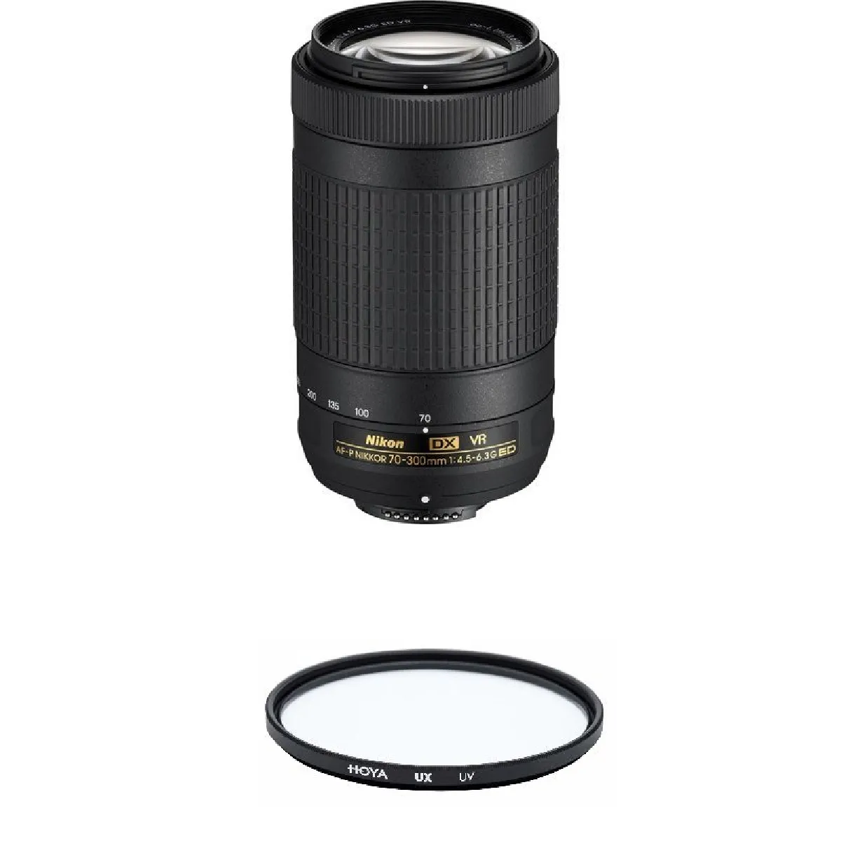 NIKON AF-P 70-300MM F4.5-6.3 ED VR DX (20062) + HOYA UX UV 58mm Filter