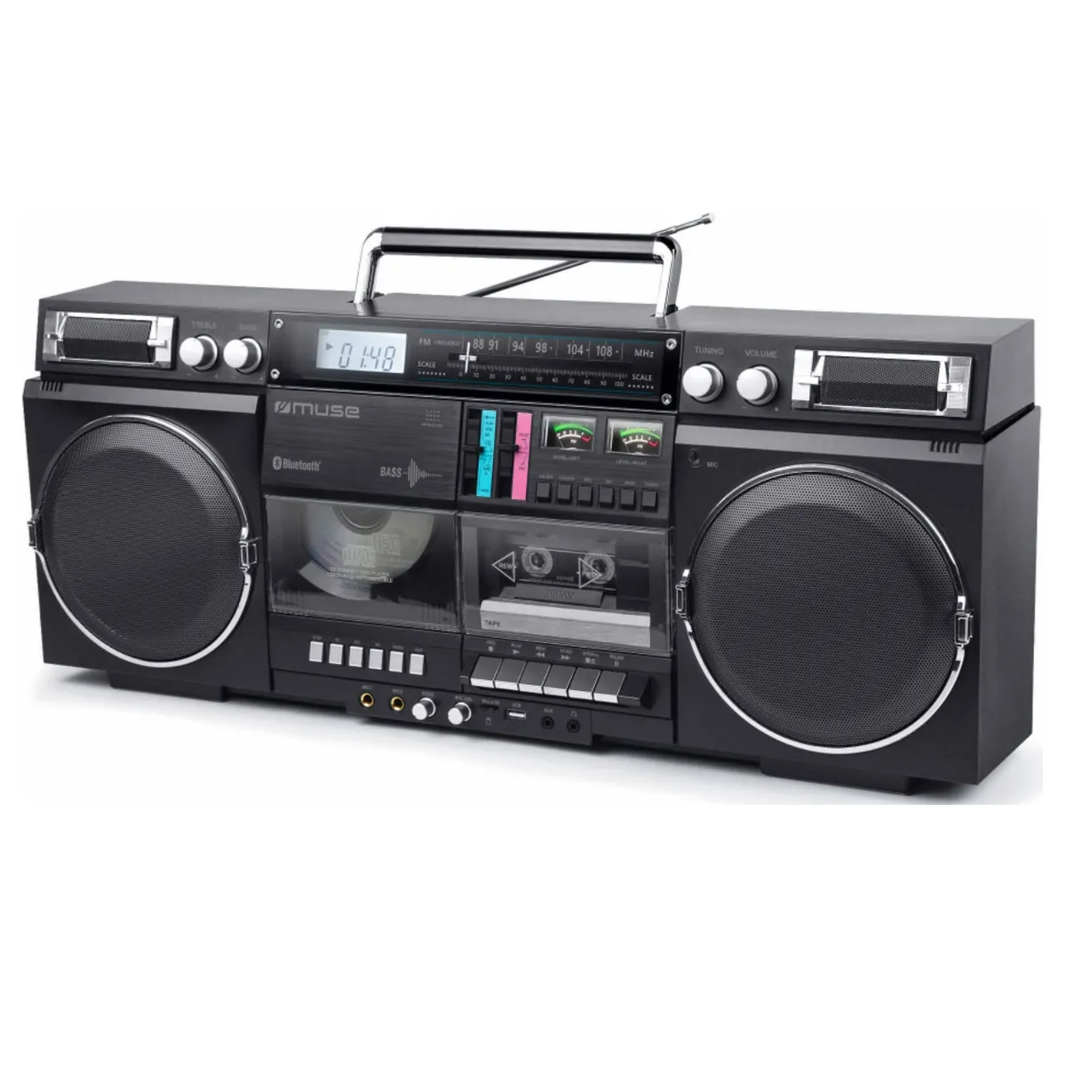 Radio-cassette cd avec bluetooth noir - M-380GB - MUSE