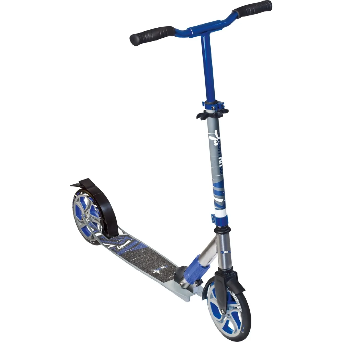 muuwmi Aluminium Trottinette Deluxe 205 mm gris-Bleu